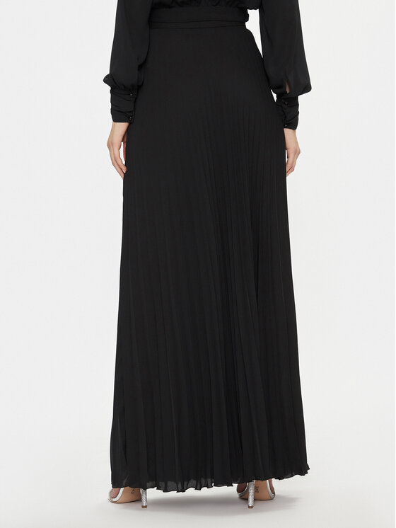 Elisabetta Franchi Elisabetta Franchi Plisirano krilo GO-050-37E2-V400 Črna Regular Fit
