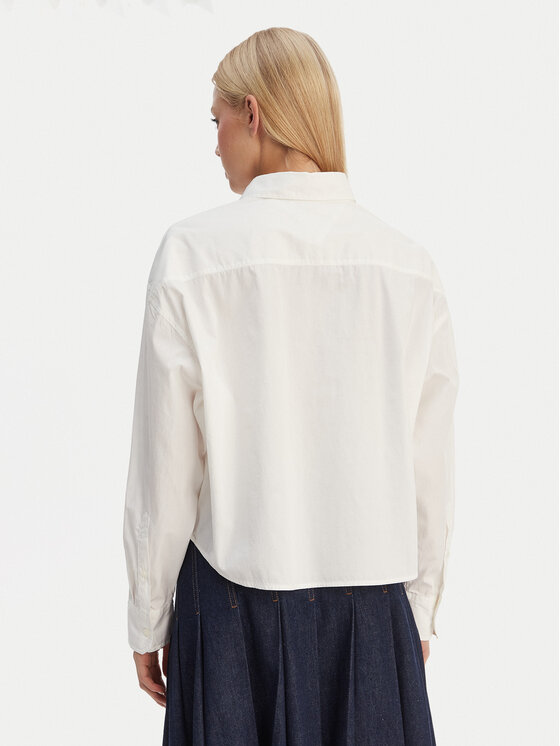 Tommy Jeans Tommy Jeans Koszula DW0DW22766 Écru Regular Fit
