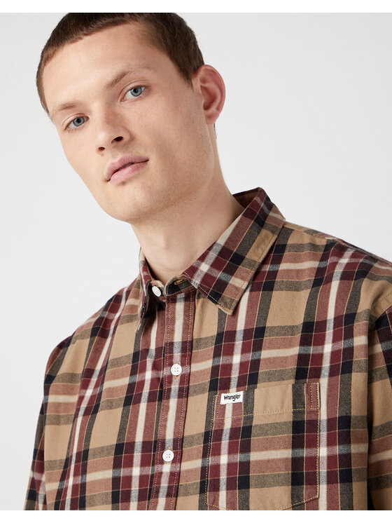 Wrangler Wrangler Koszula 1 POCKET SHIRT Kolorowy Regular Fit