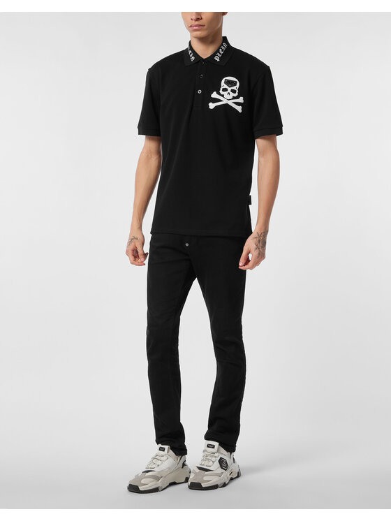 PHILIPP PLEIN PHILIPP PLEIN Polokošeľa 25563 Čierna Slim Fit