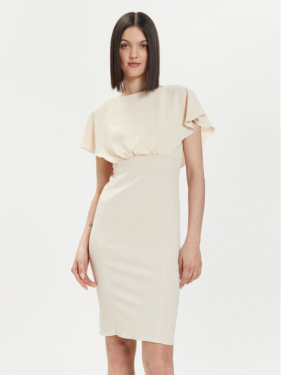 Női Koktélruha Rinascimento, Méret: XS, Bézs, CFC0118271003