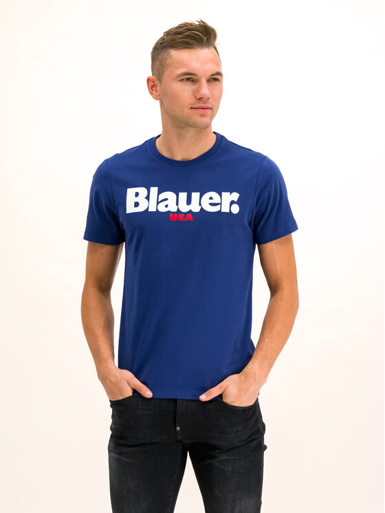 Blauer Blauer Póló 19WBLUH02231 005568 Sötétkék Regular Fit