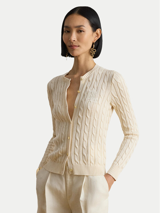 LAUREN RALPH LAUREN Cardigan 200P14040001 Crem Regular Fit