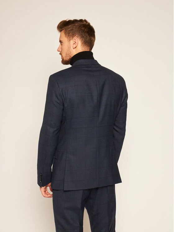 Strellson Strellson Öltöny 11 Aron-Maser 30023517 Sötétkék Slim Fit