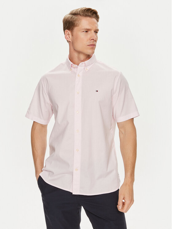 Tommy Hilfiger Tommy Hilfiger Πουκάμισο MW0MW33809 Ροζ Regular Fit