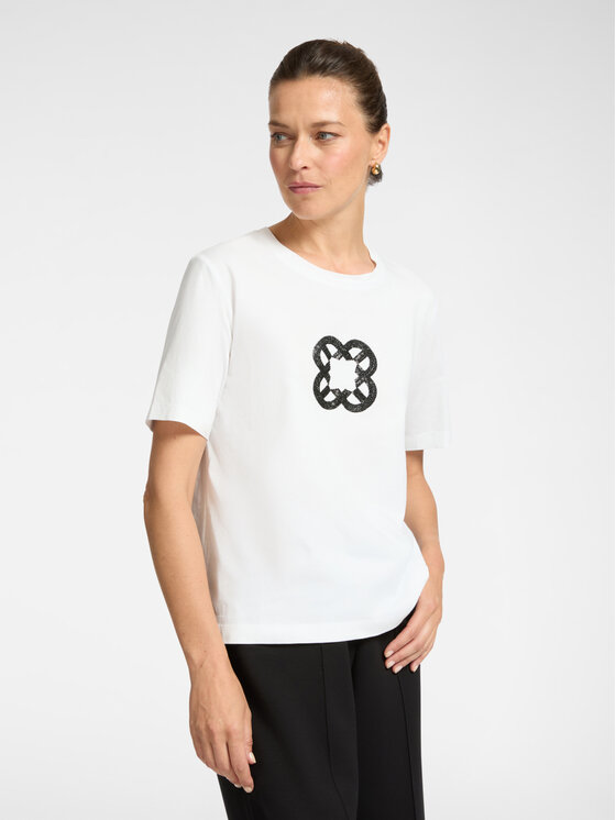 Elena Mirò Elena Mirò T-shirt G270Z000407N011 Bianco Regular Fit