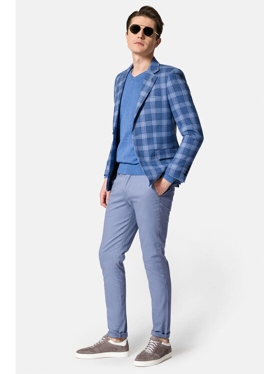Lancerto Lancerto Marynarka Estepona MA131123000008 Niebieski Slim Fit