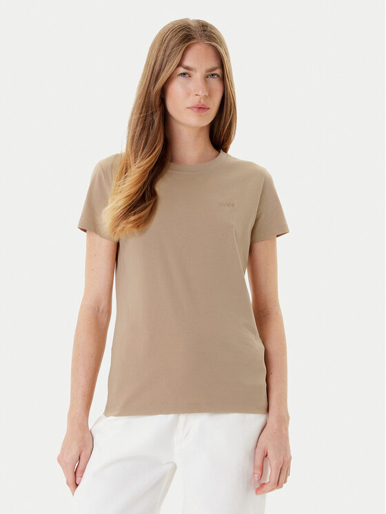 BOSS BOSS T-krekls C_Esogo_1 50506973 Bēšs Slim Fit