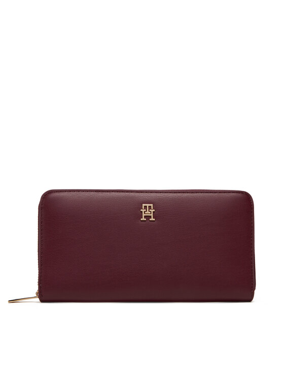 Tommy Hilfiger Duży Portfel Damski Th Icon Lrg Za AW0AW17744 Bordowy
