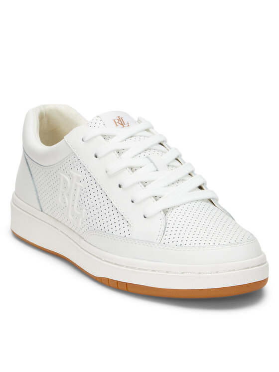 LAUREN RALPH LAUREN LAUREN RALPH LAUREN Sneakersy Hailey Low-Top Lace-Up 802951391001 Biela