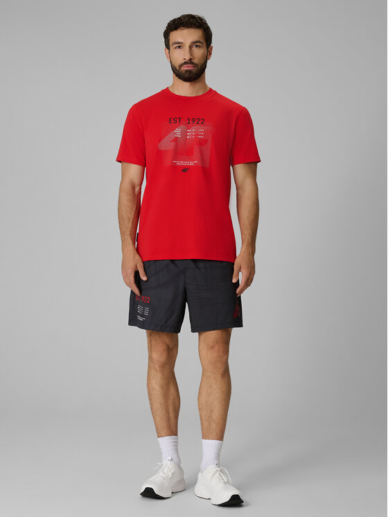 4F 4F T-Shirt AQUA FORCE Czerwony Regular Fit