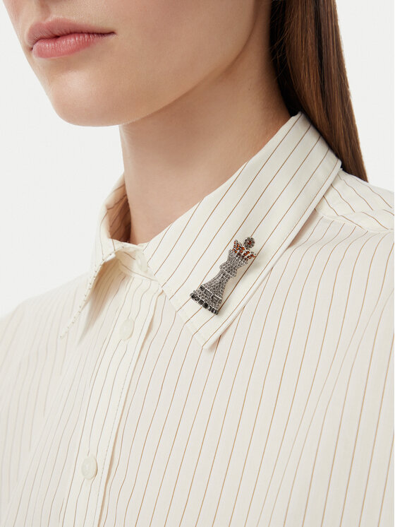 Weekend Max Mara Weekend Max Mara Broszka Cicala 2625756044650 Srebrny