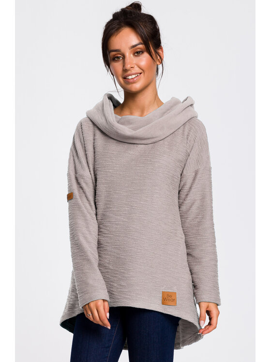 BeWear BeWear Bluza B131 Szary Baggy Fit