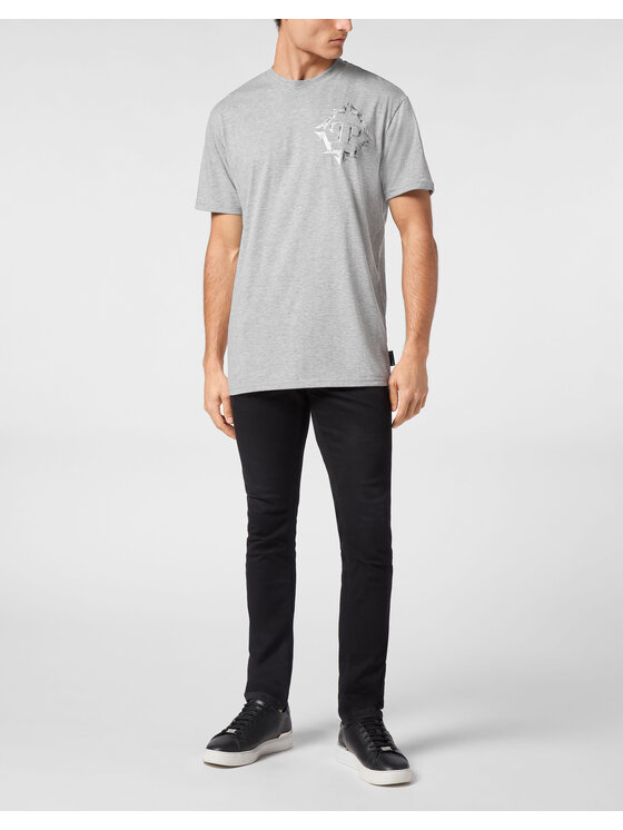 PHILIPP PLEIN PHILIPP PLEIN T-Shirt 9453 Szary Regular Fit