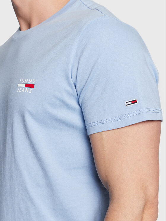 Tommy Jeans Tommy Jeans Тишърт Chest Logo DM0DM10099 Светлосиньо Regular Fit
