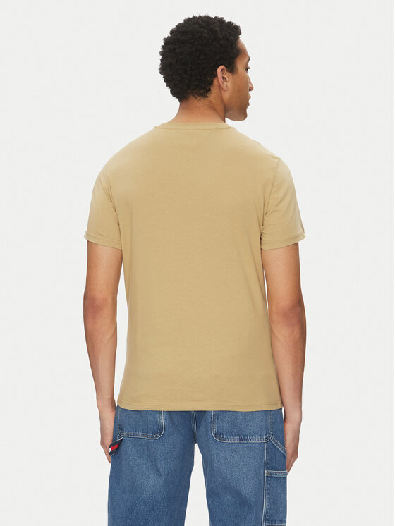 Tommy Jeans Tommy Jeans Тишърт Essential DM0DM20740 Бежов Slim Fit