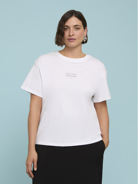Fiorella Rubino Fiorella Rubino T-shirt G075L008658N011 Bianco Regular Fit