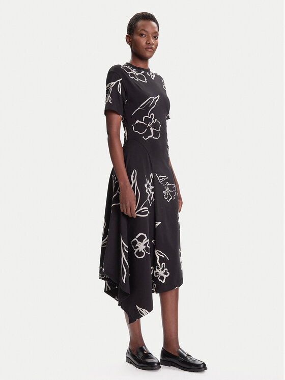 Desigual Desigual Rochie de zi Calma 25WWVK44 Negru Regular Fit