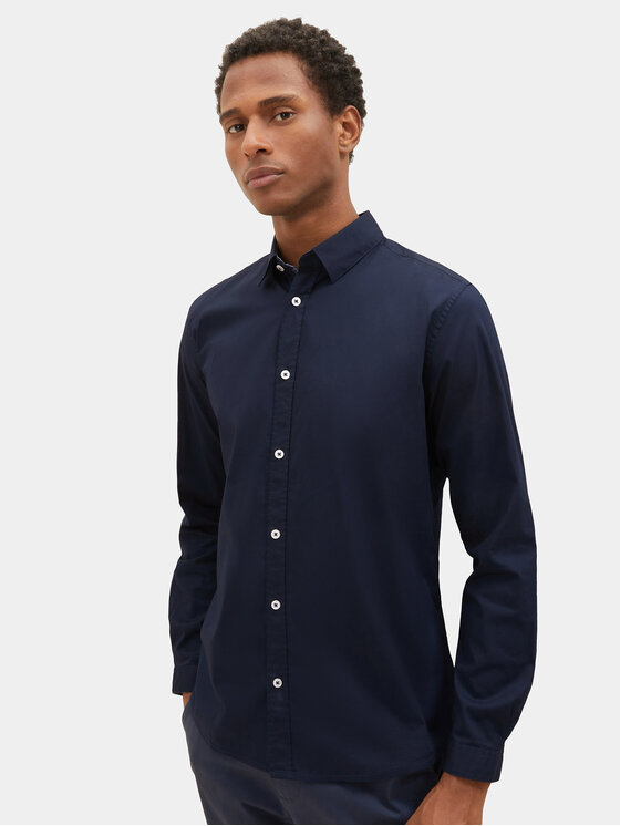 Tom Tailor Tom Tailor Marškiniai 1037435 Tamsiai mėlyna Regular Fit