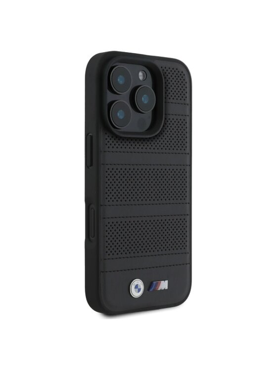 BMW Motorsport BMW Motorsport Etui na telefon M Perforated Tricolor Line Czarny