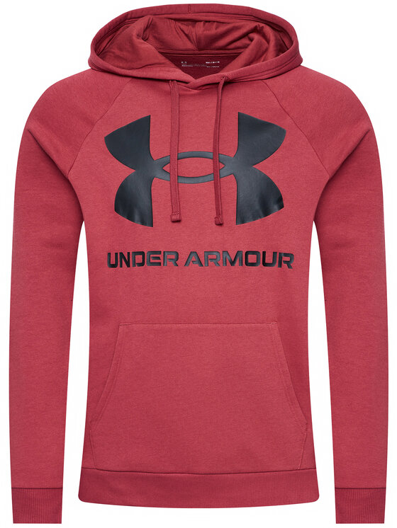 Under Armour Under Armour Bluza Rival Fleece Big Logo 1357093 Bordowy Loose Fit