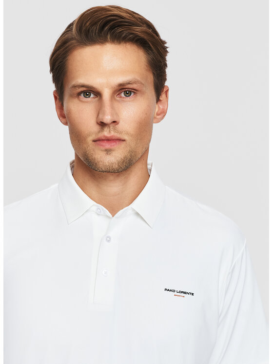 Pako Lorente Pako Lorente Polo P26SF-TX-007 Biały Classic Fit