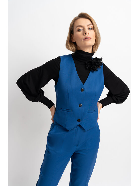 CLICK CLICK Kamizelka 7-983 Niebieski Ladies Fit