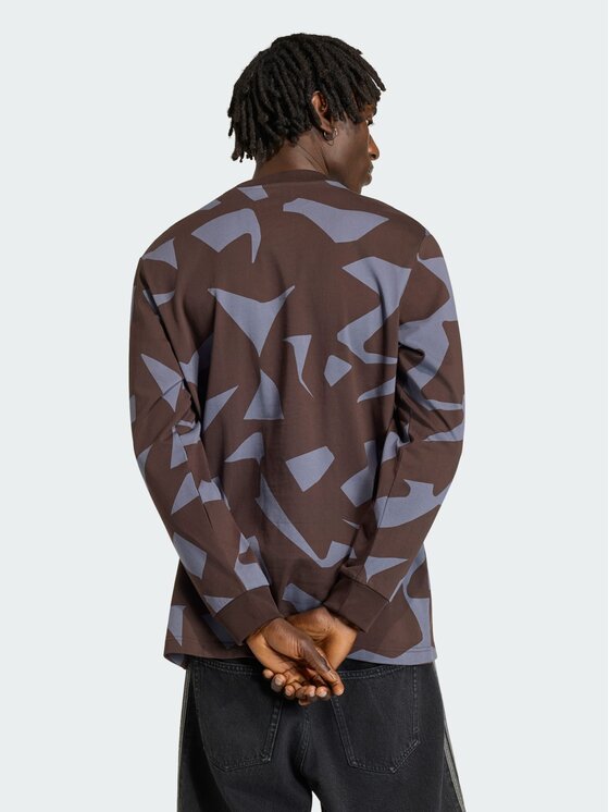 adidas adidas Longsleeve AMG CAMO Brązowy ciemny Loose Fit