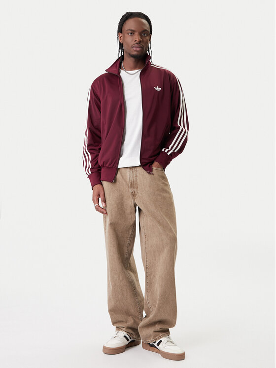 adidas adidas Bluza Firebird KE1646 Bordowy Loose Fit