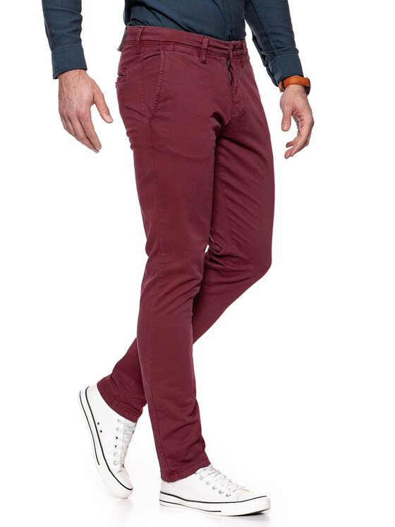Mustang Mustang Chinosy CLASSIC CHINO Czerwony Regular Fit