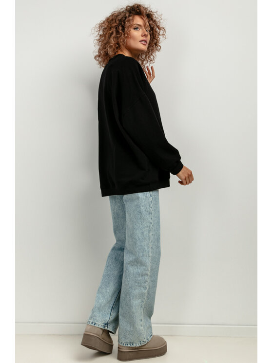 Tessita Tessita Mikina T417/7/M-L Černá Oversize