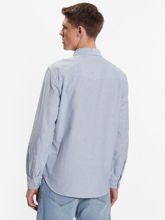 Mustang Mustang Camicia Clemens 1013489 Blu Regular Fit