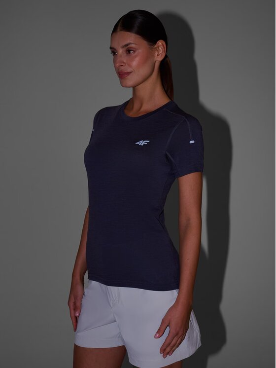 4F 4F Funkčné tričko 4FWSS25TFTSF1269-22S Čierna Regular Fit