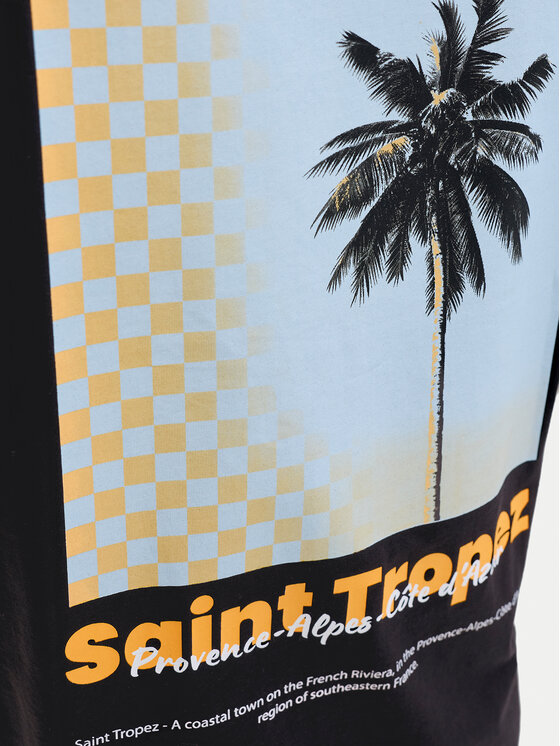 Jack & Jones Jack & Jones Póló City Photoprint 12288353 Fekete Regular Fit