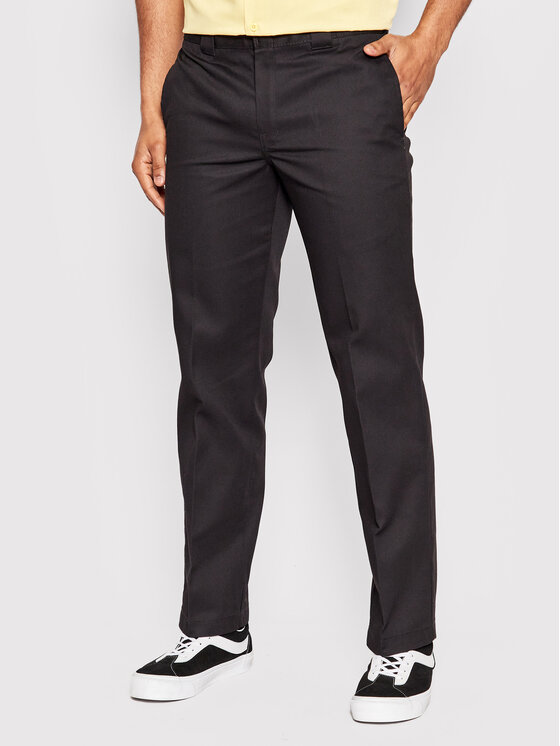 Dickies Pantaloni din material Work DK0A4XK9BLK Negru Slim Fit