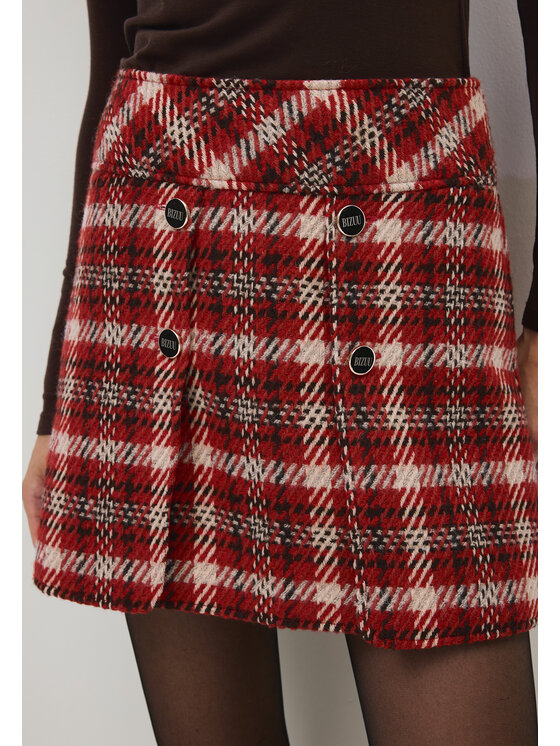 BIZUU BIZUU Mini sukně NALAYA MINI SKIRT Červená Standard Fit