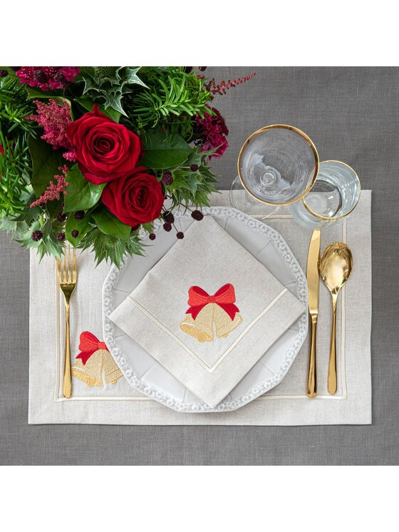 Roseberry Home Roseberry Home Serwetki Jingle Bells Mirha Beżowy