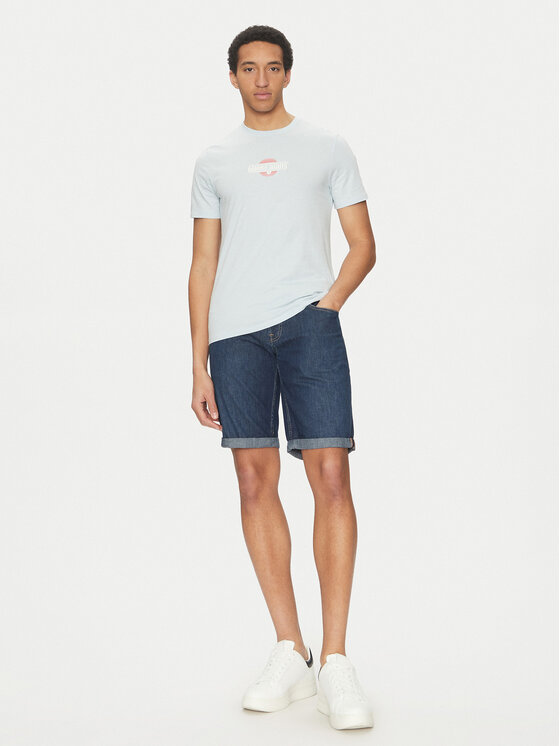 Guess Jeans Guess Jeans Tricou M5GI23 K8HM0 Albastru Slim Fit