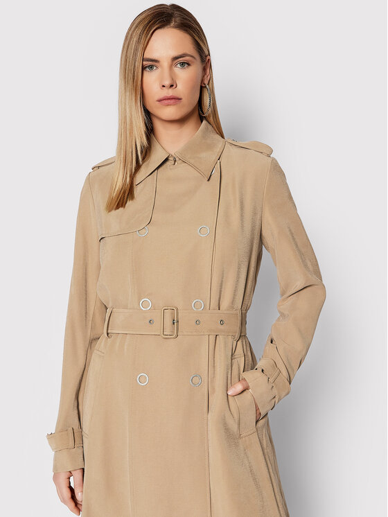 Guess Guess Trenčas Gemma W2RL02 WE0K0 Smėlio Slim Fit