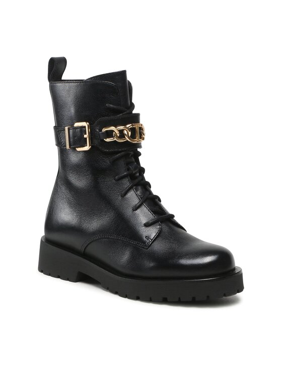 TWINSET TWINSET Īsie zābaki 232TCP060 Melns
