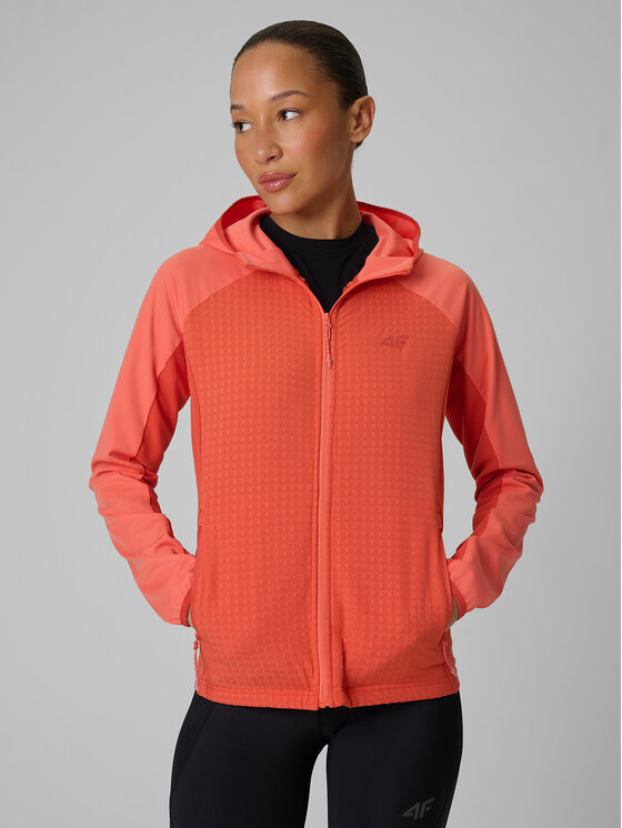 4F 4F Bluza TREKKING Koralowy Regular Fit