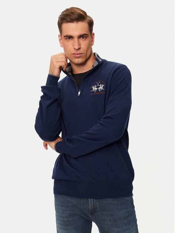 La Martina La Martina Pullover ZMS314 YW120 Dunkelblau Regular Fit