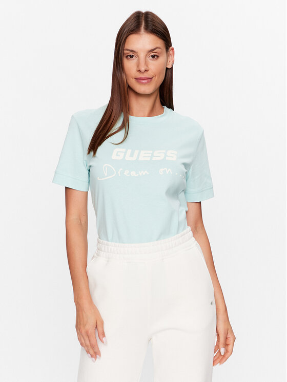 Guess Guess Marškinėliai Dalya V3GI05 I3Z14 Mėlyna Regular Fit