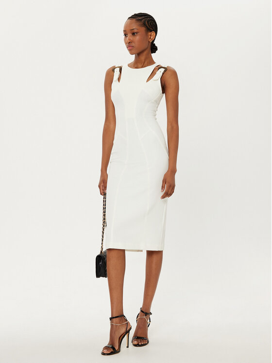 Versace Jeans Couture Versace Jeans Couture Rochie cocktail 78HAO913 Alb Slim Fit