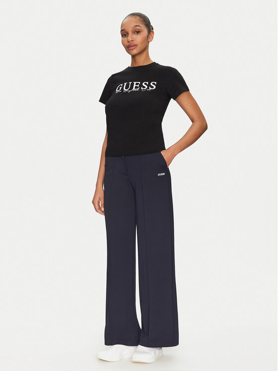 Guess Guess Tricou V5GI15 J1314 Negru Slim Fit
