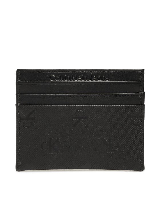 Calvin Klein Jeans Etui pentru carduri Monogram Soft Cardholder 6Cc Aop K50K510150 Negru