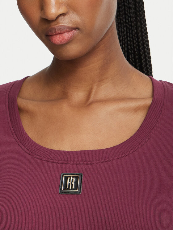 Fracomina Fracomina Blusa FP26WT3034J40101 Bordeaux Slim Fit