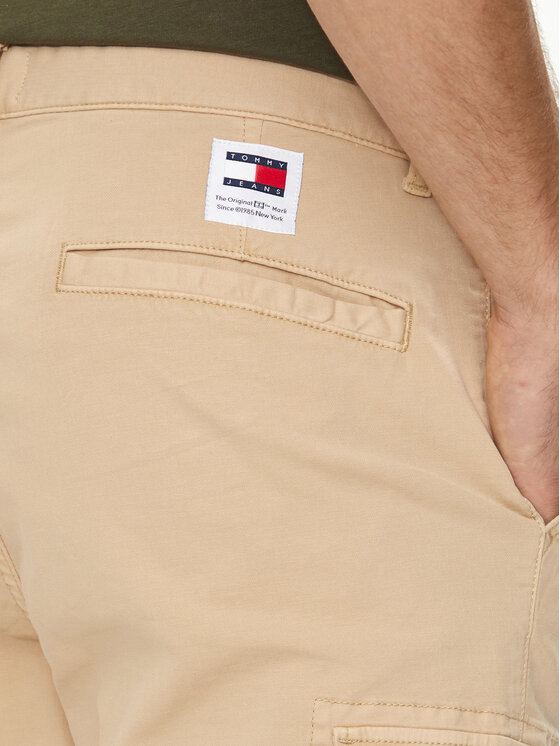 Tommy Jeans Tommy Jeans Текстилни панталони Austin DM0DM19489 Бежов Regular Fit
