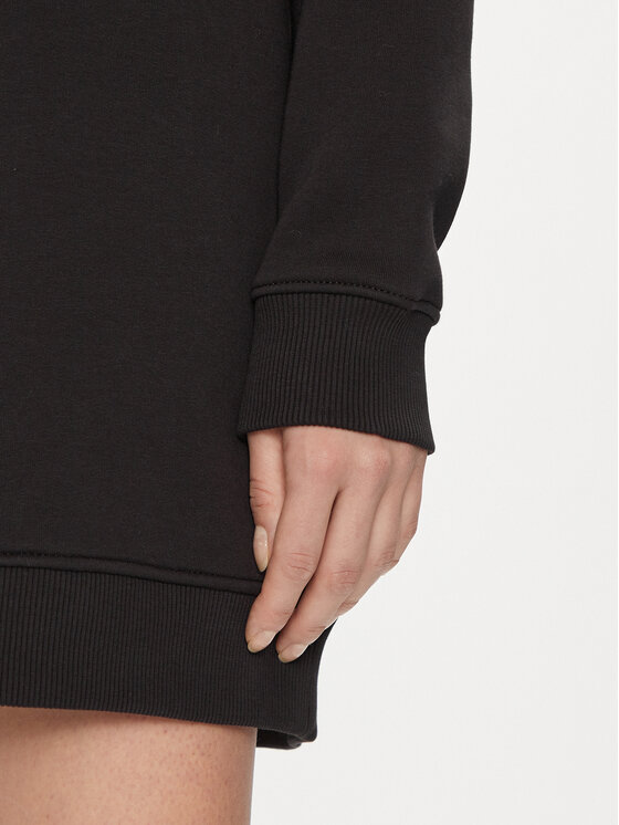 Calvin Klein Jeans Calvin Klein Jeans Každodenné šaty Double Ck Hoodie Dress J20J223257 Čierna Oversize