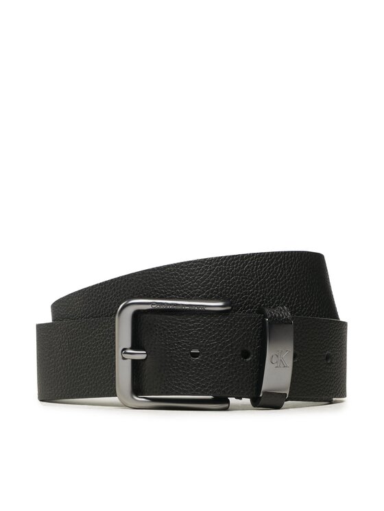 Calvin Klein Jeans Moški pas Classic Round Metal Belt 40Mm K50K510782 Črna